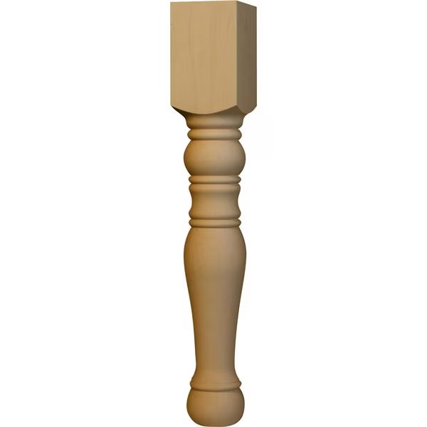 18 x 2 3/4 Colonial Coffee Table Leg in Western Red Cedar, Osborne Wood Products, Mfr#: 1311WRC